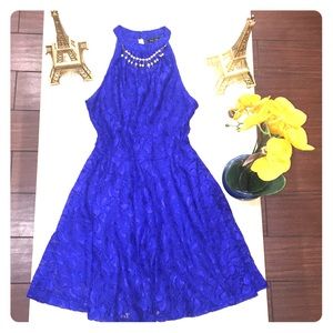 Blue Halter Dress